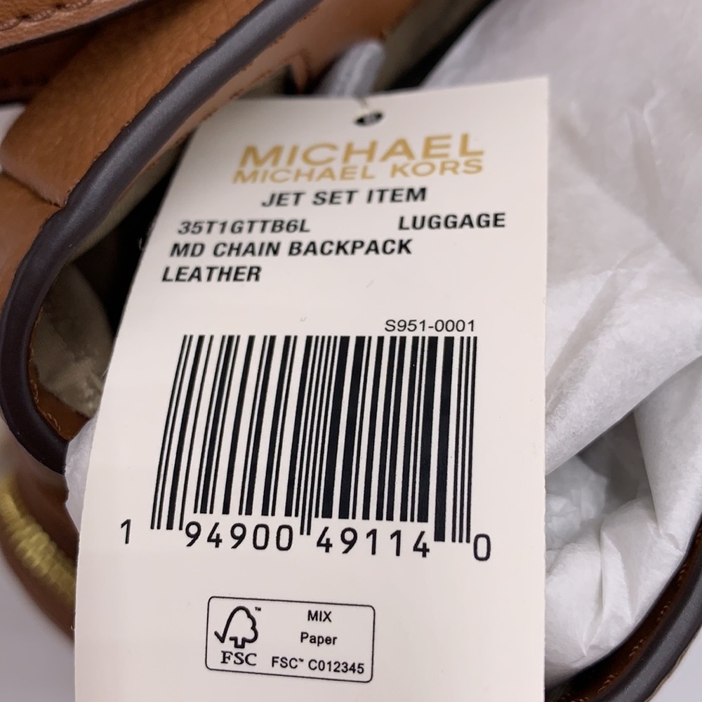 Michael Kors Jet Set Item Medium Chain Backpack Luggage Color - Picture 10 of 12